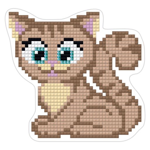 Кристальная (алмазная) мозаика ФРЕЯ ALVM-016 магнит Котенок 9.5 х 9 см