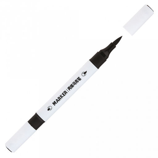 Маркер для рисования "Творчество" акриловый, на водной основе, смываемый, двойной нейлоновый наконечник: твердый и мягкий - кисточка, треугольная форма, с номером, набор 24шт, в пластмассовом кейсе с ручкой 21х16,6х3,2см (Китай)