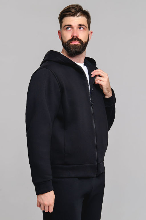 Арт. 69301 Толстовка мужская с начесом 50-58 (5 шт) Цвет:черный - Идеал фото 7