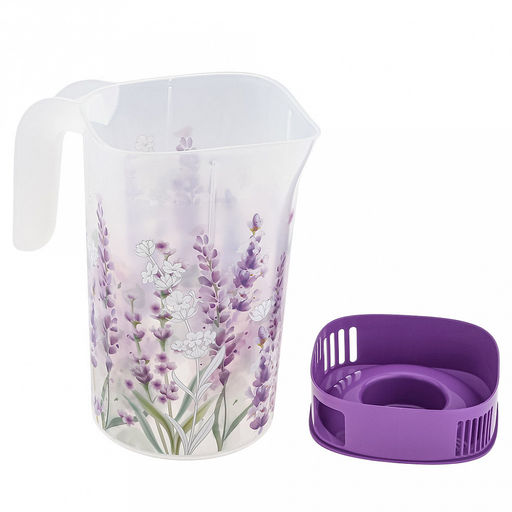 Кувшин пластмассовый "Lavender" 2л, д21см, h14,5см, с крышкой (Россия)