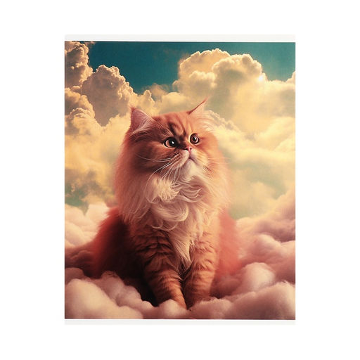 Цена за 4 шт. Тетрадь 96 листов в клетку Calligrata «Кошка в облаках», обложка мелованный картон, глянцевая ламинация, блок офсет МИКС