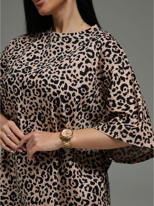 Анита-4 футболка женская (леопард полоса)