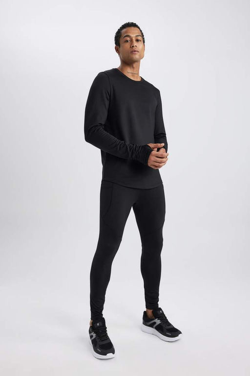 DeFactoFit Спортивная футболка узкого кроя с круглым вырезом  фото 3