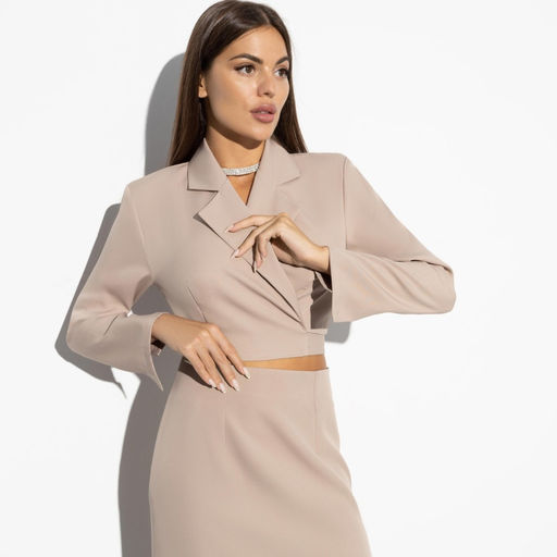 Жакет на запах Стильная сенсация (beige) - Charutti фото 4