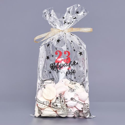 Цена за 100 шт. Пакет фасовочный БОПП, Вооруженные силы России 20?35 см