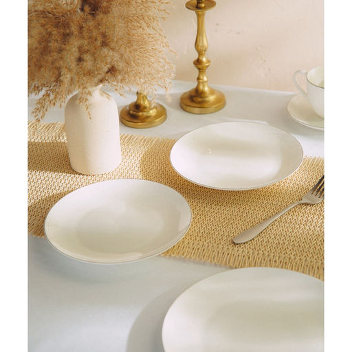 Тарелки SL Home «Каскарон», d=20 см, набор 2 шт., костяной фарфор, белые