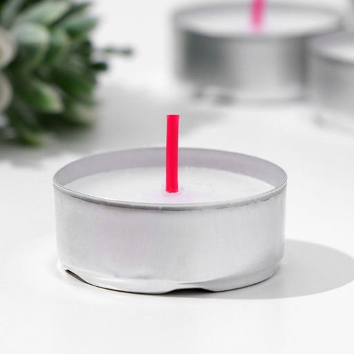 Цена за 2 шт. Набор свечей чайных в гильзе, 10 шт., без запаха