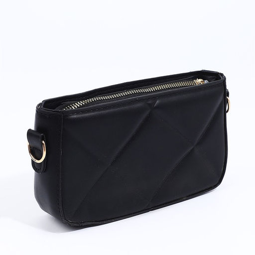 Сумка кросс-боди на молнии, цвет чёрный - Simaland фото 2