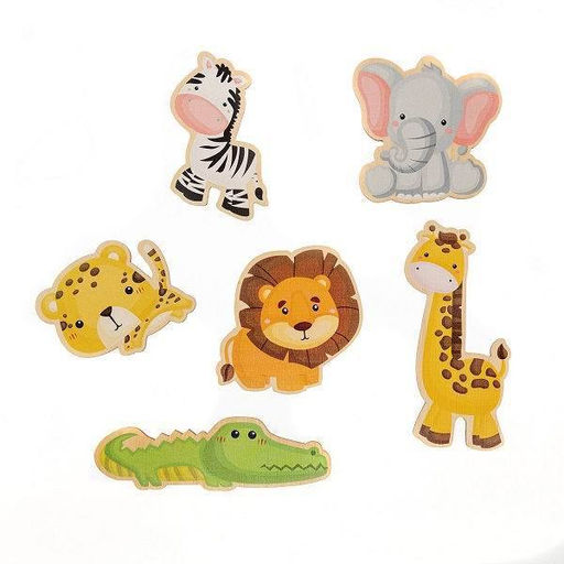 Игра развивающая деревянная Дикие животные (21х21см)