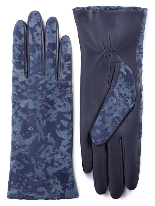 Перчатки женские ш+каш. IS00156 navy/silver - Eleganzza фото 4