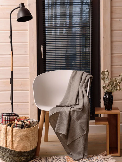 Флисовый плед 130x160 см с принтом PF130, двусторонний: Для дома, дивана, пикника, машины, путешествий - Bio-Line