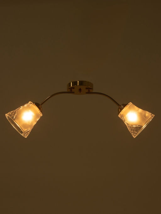 Люстра 12276/2FGD, 2×40 Вт, E27, 60×18×23 см, золото