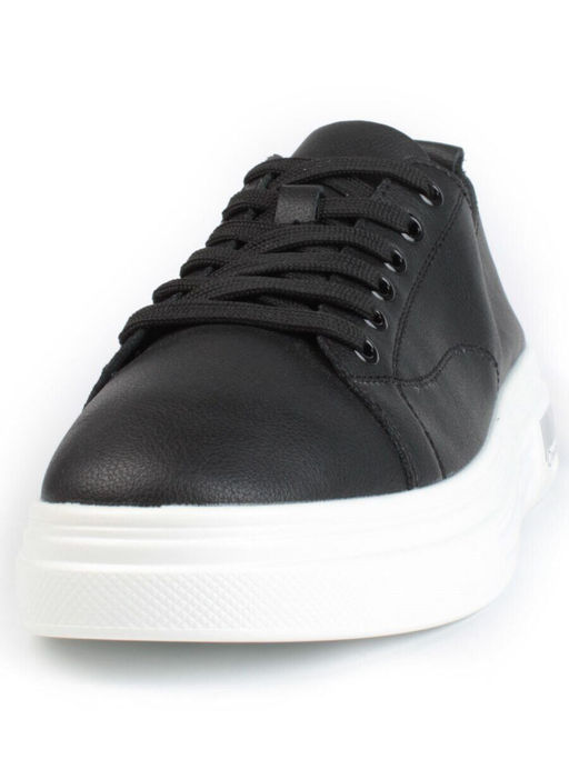 05-PDXL148-3 BLACK Кроссовки женские (натуральная кожа)