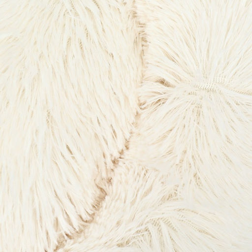 Лежанка для собак и кошек, длинный мех, 60 х 60 х 20 см, молочная - Пижон фото 11