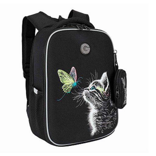 RAw-694-3 Рюкзак школьный с чехлом для мелочей - Grizzly фото 2