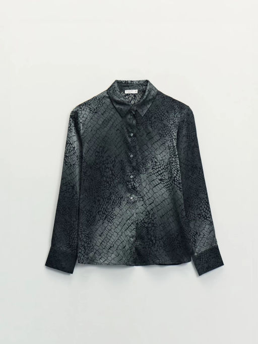 Атласная блузка с принтом / Zarina