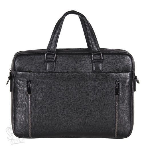 Портфель мужской кожаный 8223-8QH black Heanbag  в Новосибирске