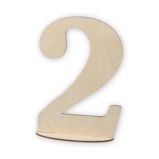 Заготовка для декорирования Mr. Carving ВД-386 Цифры на подставке фанера 7.5 х 20.6 х 30 см Цифра 2