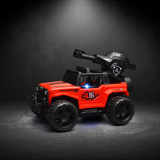 Машина с водяной пушкой, р/у, цвет красный, 27 MGz, в коробке