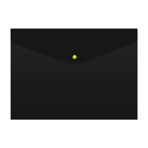 Цена за 4 шт. Папка-конверт на кнопке А4, 180 мкм, Calligrata, непрозрачная, чёрная, кнопки цветные, до 120 листов, МИКС  фото 6