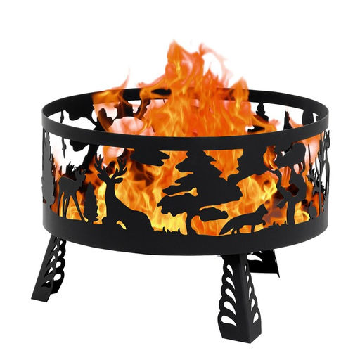 Костровая чаша Лес, d=60 см, h=42 см, толщина стали 3 мм