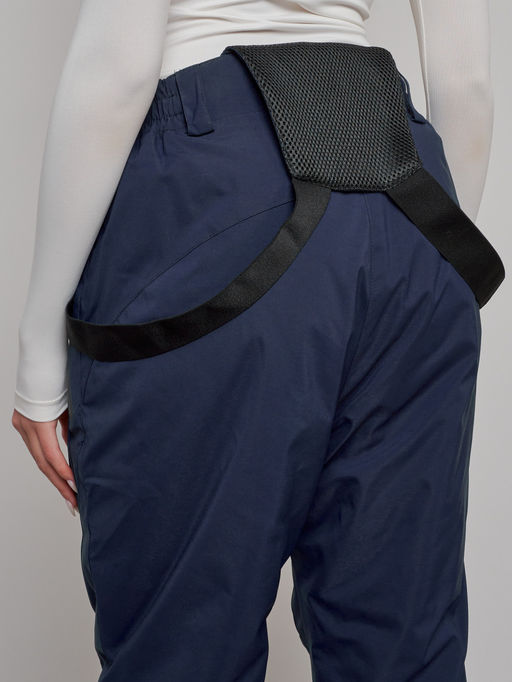 Полукомбинезон утепленный женский зимний горнолыжный темно-синего цвета 1333TS - Chunmai фото 10