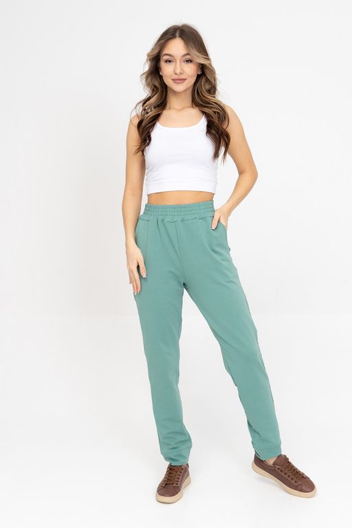 Брюки Футер 2-х нитка шалфей - Solo mio фото 5