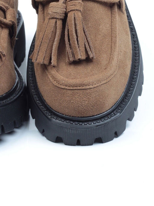 5929-5 BROWN Лоферы женские - No name фото 15