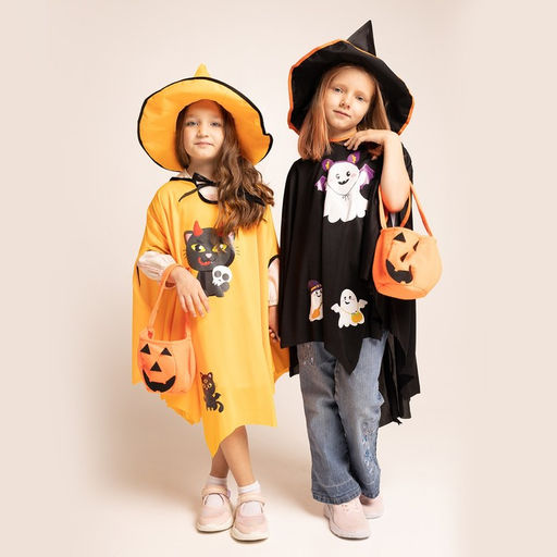 Карнавальный костюм на хэллоуин «Кошелёк или жизнь?»: накидка, шляпа, сумка, чёрный