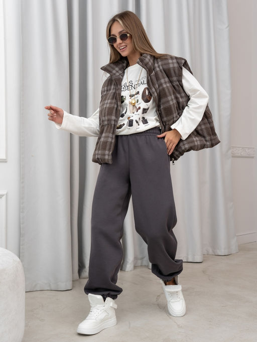 Брюки жен.арт.1226/7-2,темно-серые