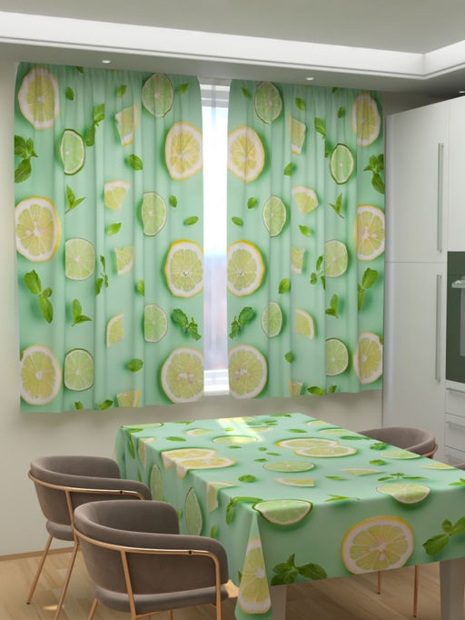 Фотошторы для кухни Цитрусовое настроение Скатерть 145*200 - Ros-decor фото 2