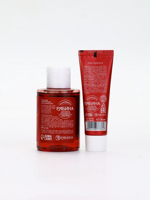 Подарочный набор косметики New Year Collection, гель для душа, крем для рук, пилочка, красный, URAL LAB