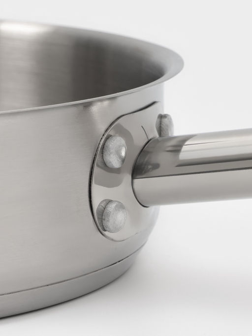 Сковорода - сотейник Hanna Knövell, 2.7 л, d=24 см, h=6.5 см, толщина стенки 0.6 мм, индукция, нержавеющая сталь, серебристая