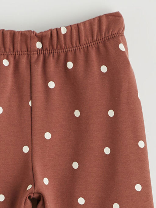 Beli Lastikli Puantiyeli K?z ?ocuk Tayt