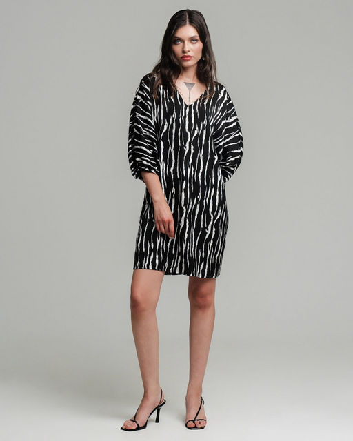 Платье шёлковое с цельнокроеным рукавом FVP001 - Sahar art lab фото 5