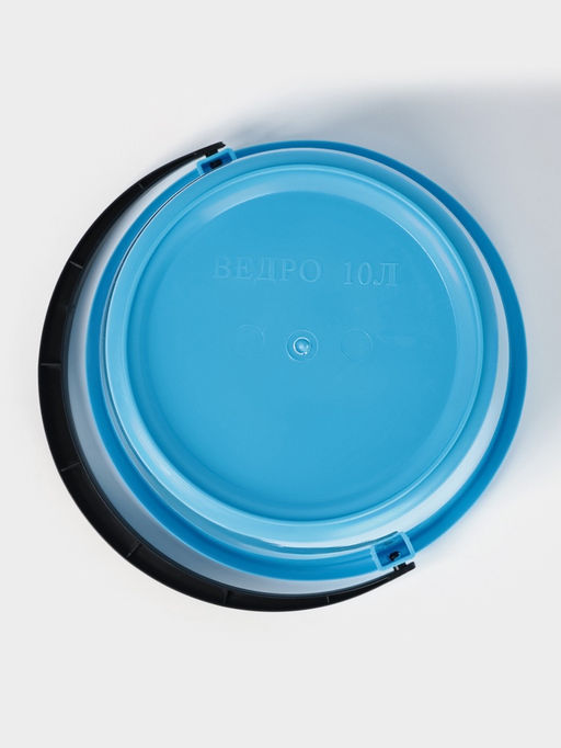 Ведро с крышкой, 10 л, d=32 см, h=26 см, пластик, МИКС