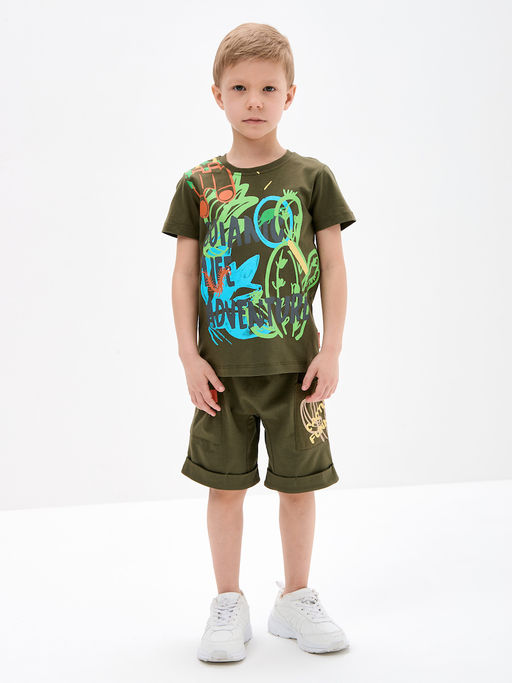 Футболка для мальчика цвета хаки - Kogankids фото 19