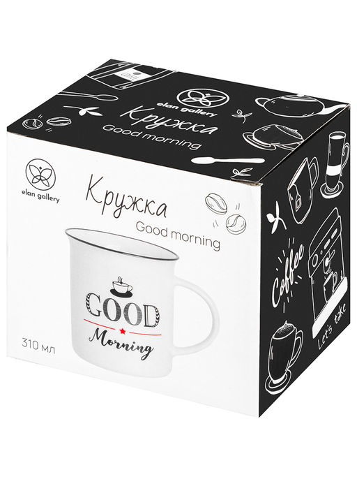 Кружка 310 мл 11,5*8,5*9 см GOOD MORNING NEW BONE CHINA - Elan gallery фото 7