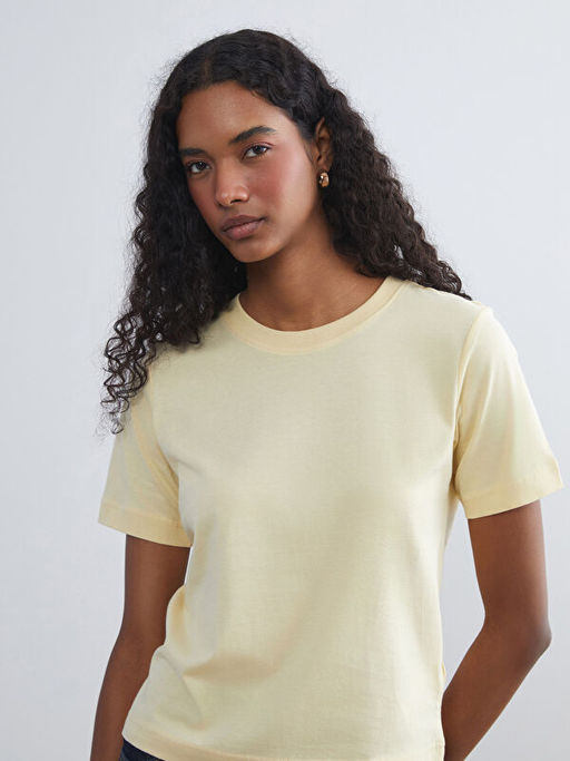 Bisiklet Yaka Kad?n Ti??rt