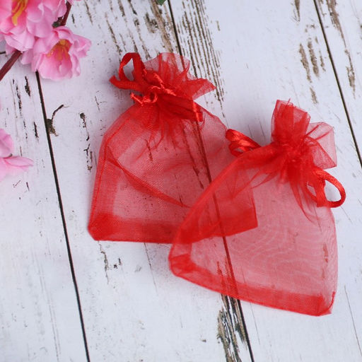 Цена за 100 шт. Мешочек подарочный, 7 х 9, цвет красный - Simaland фото 2