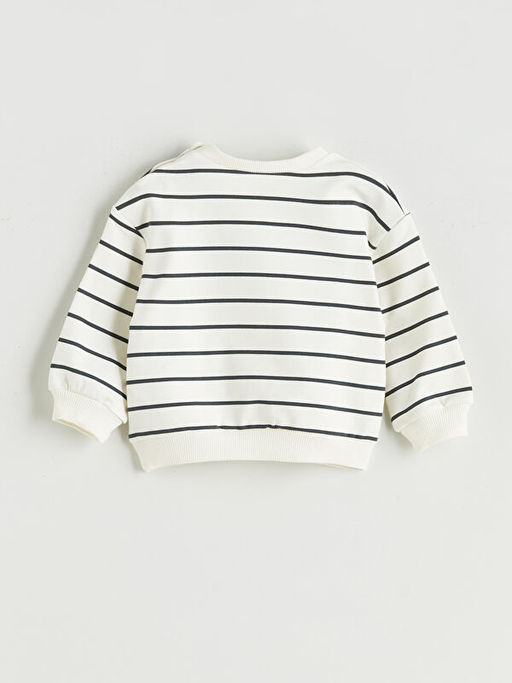 Bisiklet Yaka Nak??l? Erkek Bebek Sweatshirt