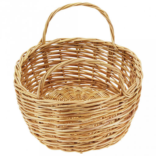 Корзинка плетеная №1 30х22х9см, овальная, глубокая, дно и стенки из ивовой лозы, с ручками, ручное плетение (Россия) - Домашняя мода фото 3