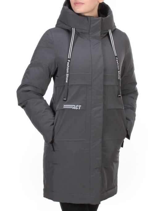 8802 DARK GRAY Пальто зимнее женское CLOUD LAG CAT (200 гр. холлофайбер)