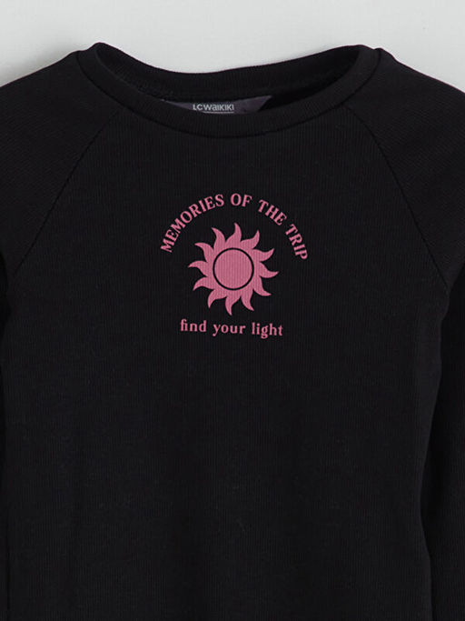 Bisiklet Yaka K?z ?ocuk Ti??rt