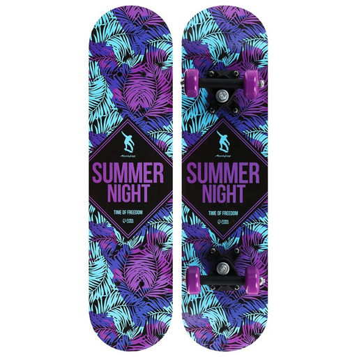 Скейтборд подростковый ONLITOP SUMMER NIGHT, 62х16 см, колёса PVC 50 мм, пластиковая рама  фото 2