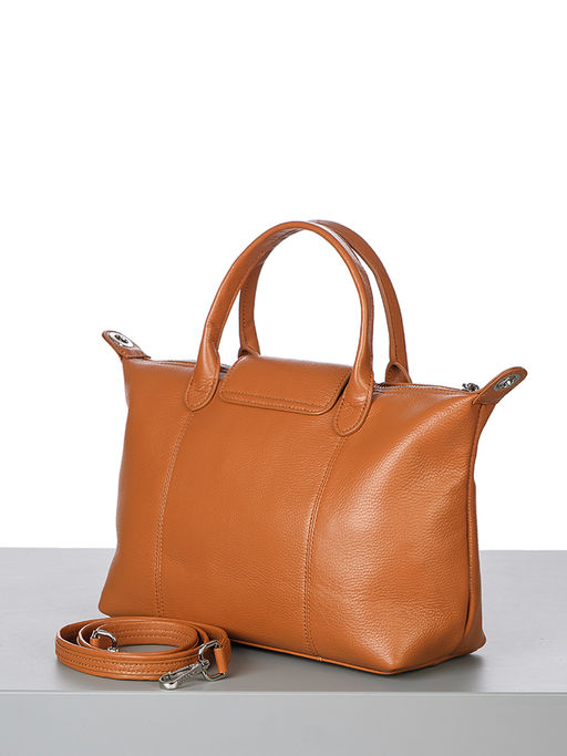 LACCOMA сумка НИ2406-рыжий натуральная кожа хлопок  фото 2