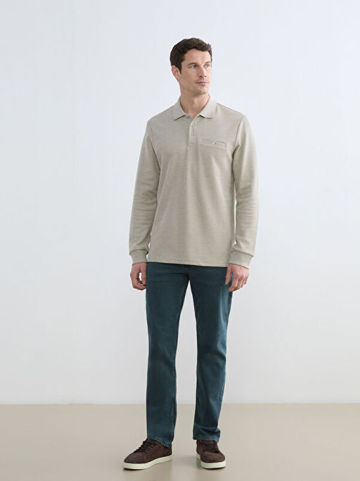 Polo Yaka Erkek Sweatshirt