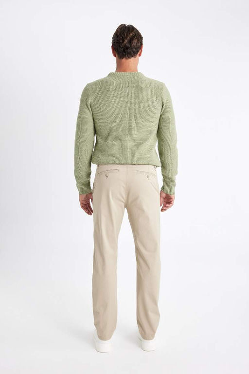 Прямые брюки-чинос из парусины - Defacto фото 6