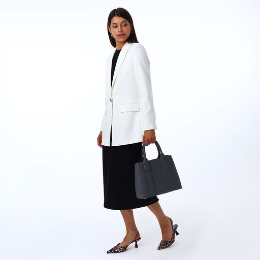 Сумка женская тоут TEXTURA на молнии, 32×12×24 см, серая