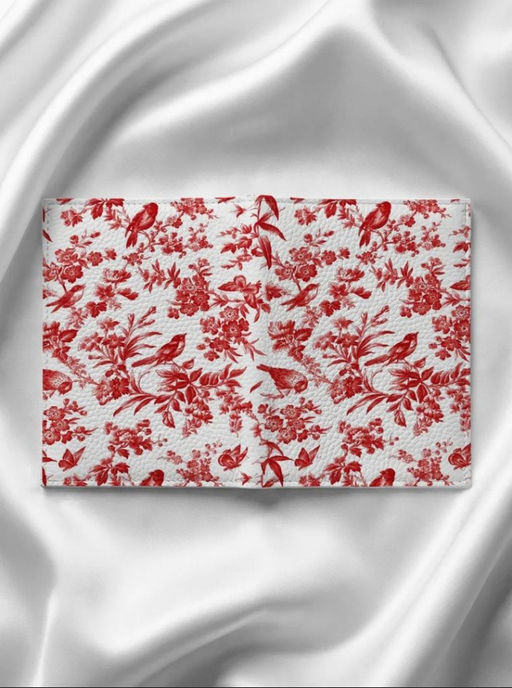 Кожаная обложка для паспорта с принтом wh-LeatherCover-olga-RedBirds_WhiteBackground - Sergio valentini фото 2